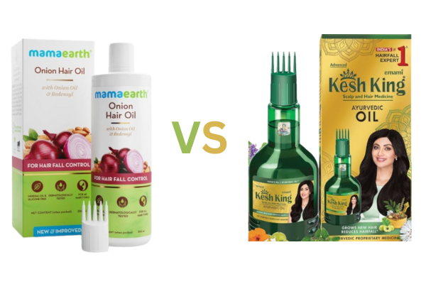 Mamaearth Onion Hair Oil vs Kesh King Ayurvedic Medicinal Hair Oil: My Honest User Experience & Results