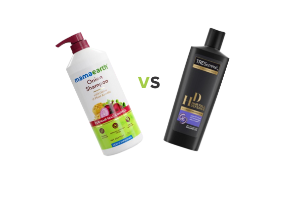 Battle of Hair Fall Shampoos: Mamaearth Onion Hair Fall Shampoo vs TRESemmé Hair Fall Defense Shampoo – My Honest Comparison & Results